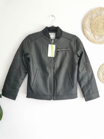 Blouson noir esprit motard Vertbaudet 8 Ans