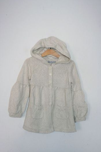 Gilet à capuche beige 5 ans