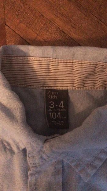 Chemise en lin bleu ciel Zara