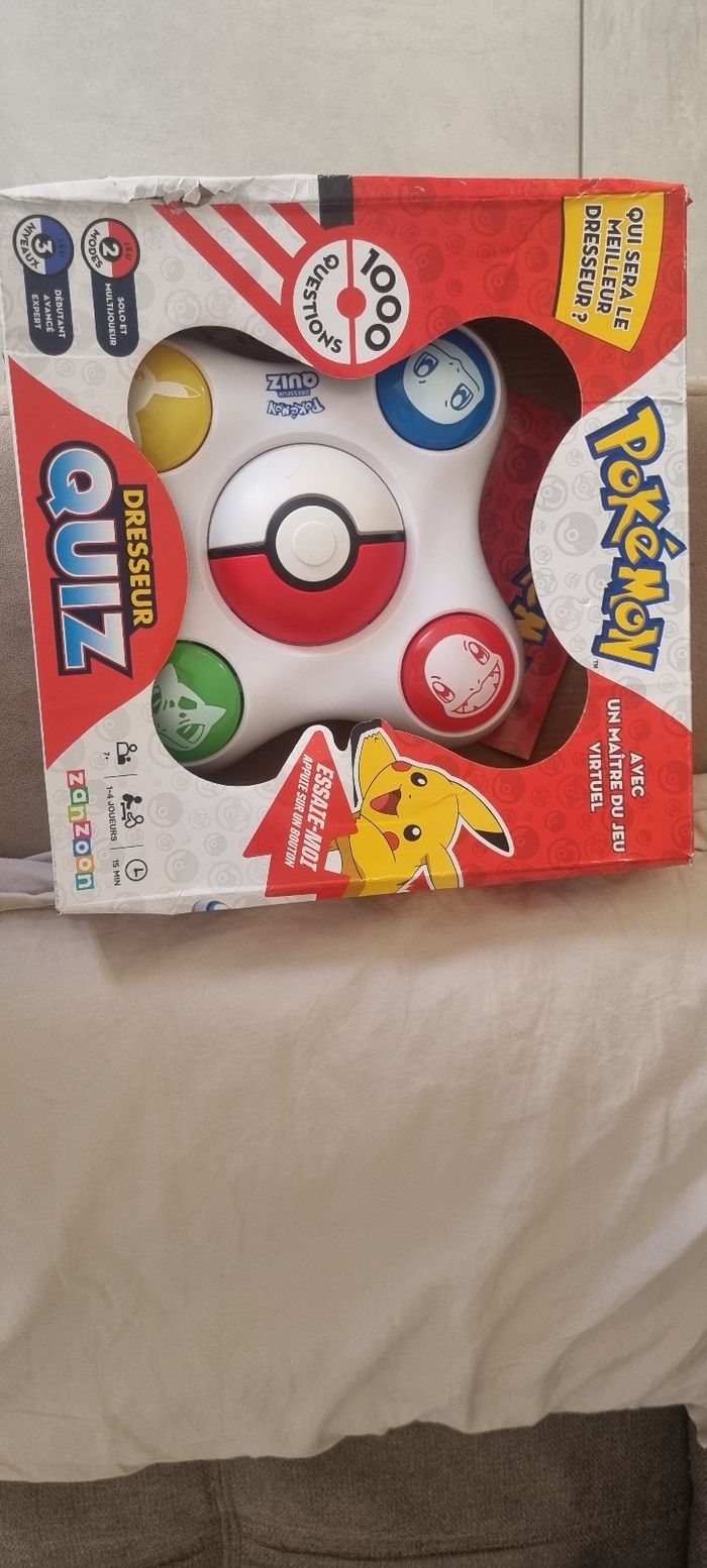 Jeux de société dresseur quiz pokemon