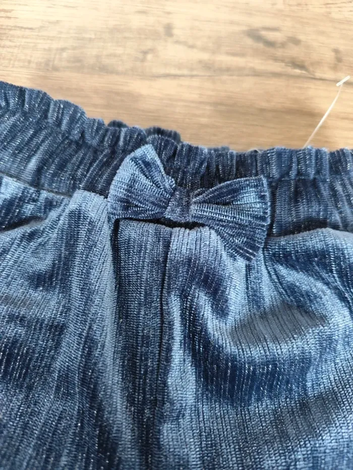 Short bleu irisé bébé fille 3 mois - photo numéro 2
