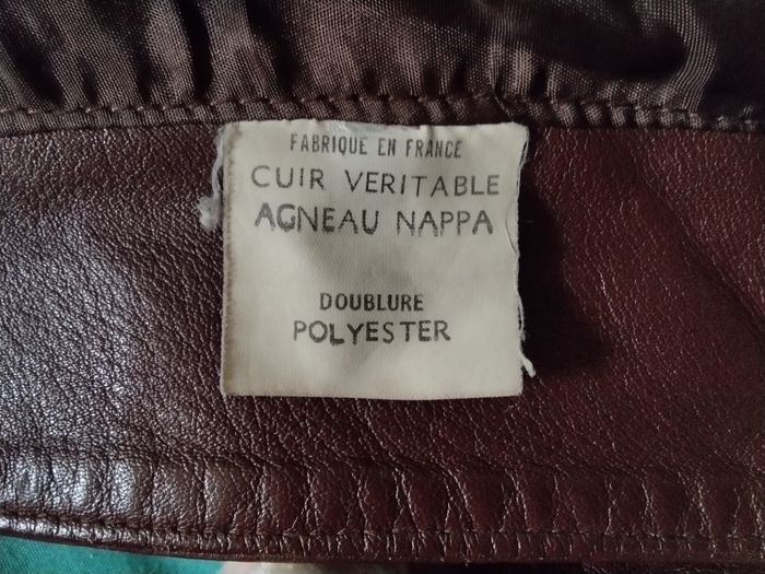 Veste en cuir marron bordeaux - photo numéro 6