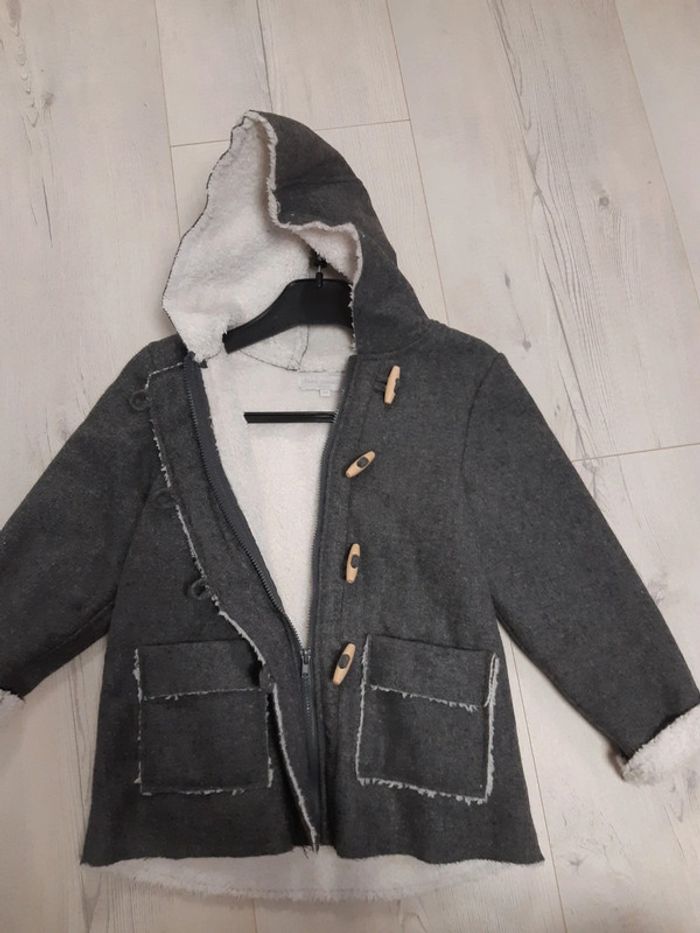 Manteau chic et chaud  fille 4 ans gris Cadet Roussel - photo numéro 3