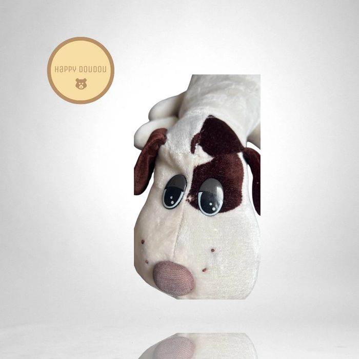 Peluche Chien blanc marron Vulli Pitou Puppies A1048 - photo numéro 2