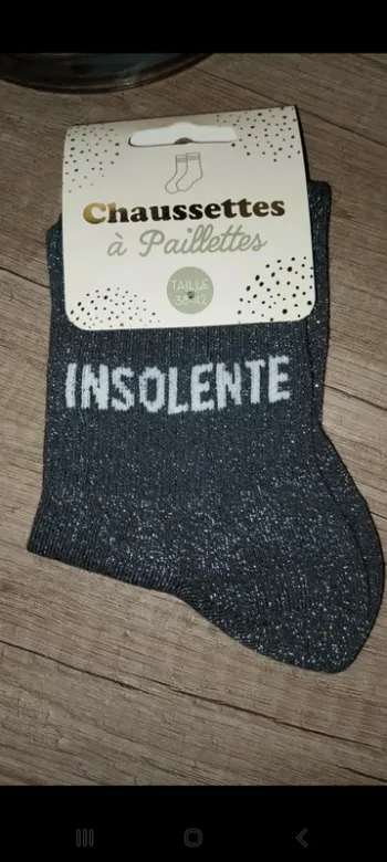 Chaussettes à paillettes insolente
