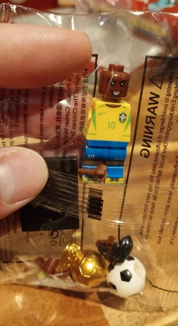 Personnage Lego football neuf Ronaldinho équipe du Brésil