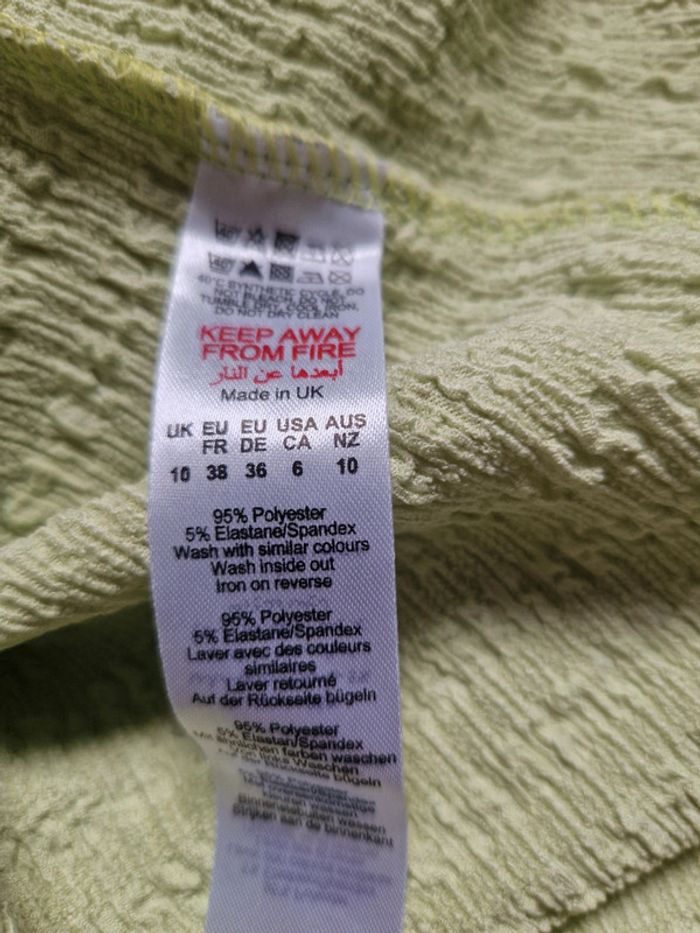 Robe courte boohoo verte – Taille 38 – Neuve avec étiquette 🌿 - photo numéro 6