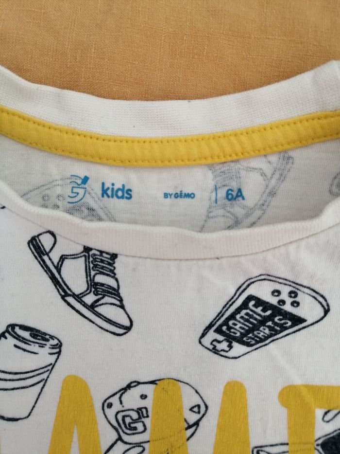 T-shirt blanc Gémo 6ans - photo numéro 5