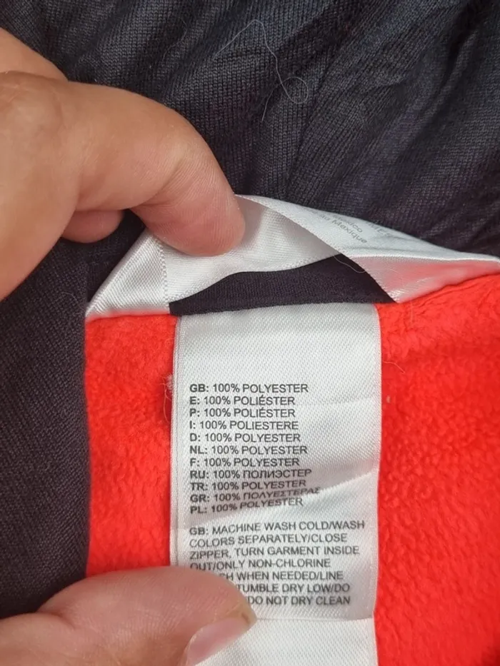 Veste zippée à capuche The North Face rose et grise – Taille M Femme (mesures en photos) - photo numéro 9