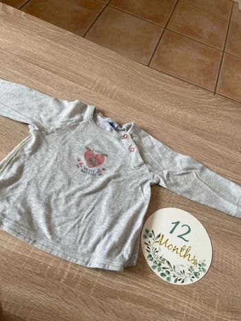 T-shirt  manches longues  12  mois