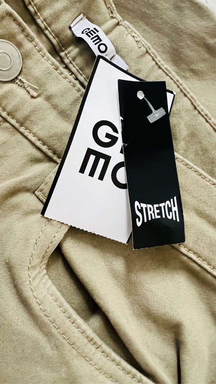 Pantalon homme Gémo Taille 40 chino stretch beige/gris greige - photo numéro 6