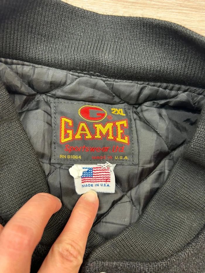 Veste Letterman Vintage District Council 33 Made in USA - Taille 2XL - photo numéro 3
