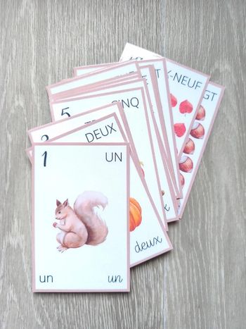 Grandes cartes pour apprendre à compter de 1 à 20