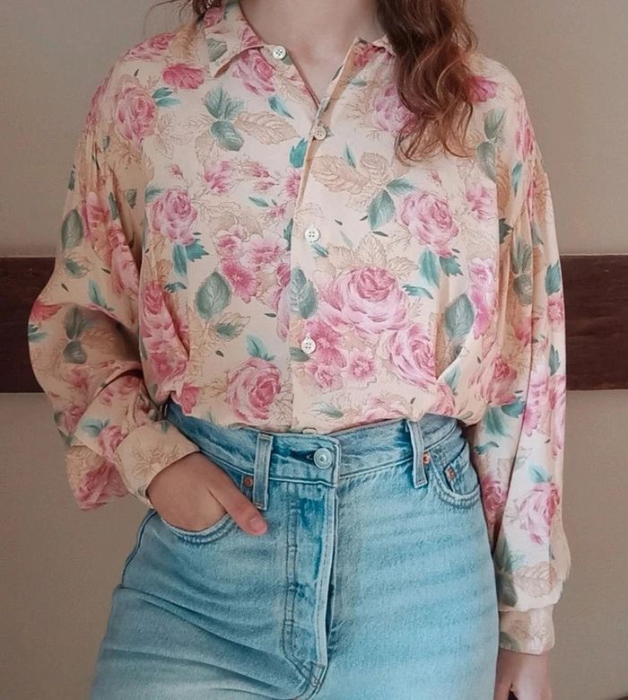 Chemisier fleuri à pinces viscose Pop 84 - photo numéro 3