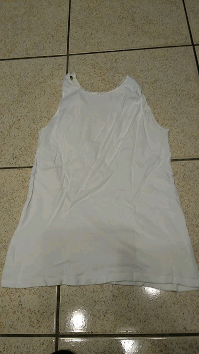 Débardeur femme taille 48 de couleur blanche - photo numéro 4