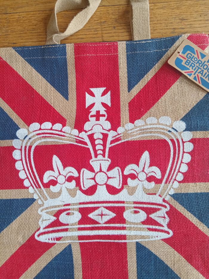Sac tote bag toile de jute Glorious britain - photo numéro 4