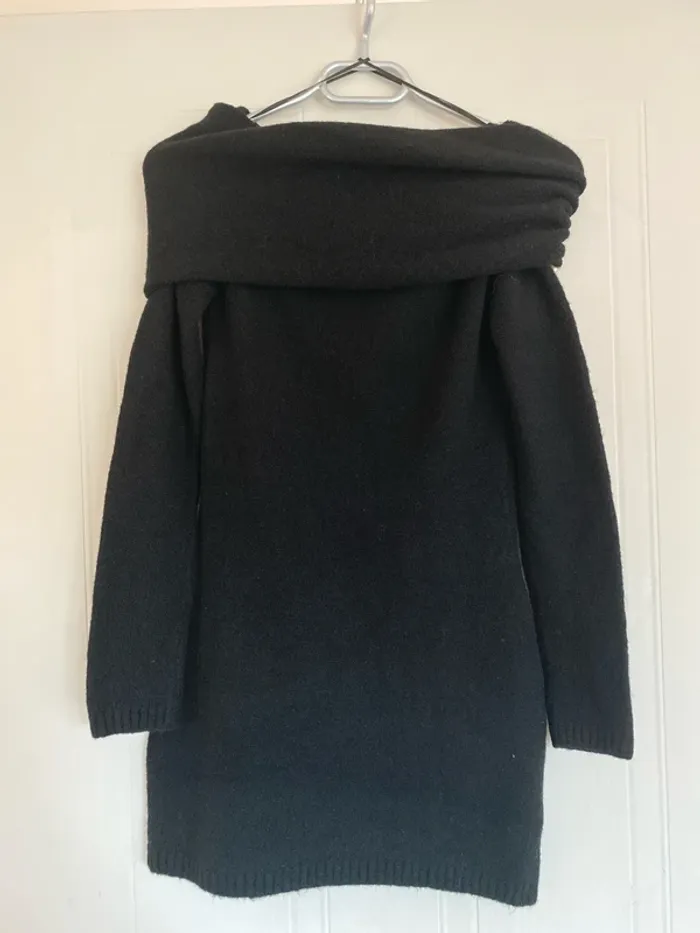 Robe tunique noire Zara épaules dénudées taille 36 - photo numéro 9