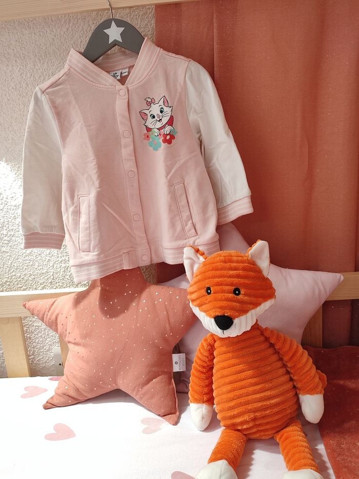 Veste Marie des Aristochats - Rose et blanche- 24 mois - Comme neuve - Disney baby