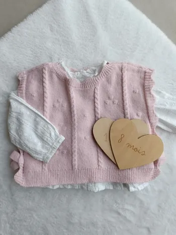 Pull chemise 2 en 1 bébé fille