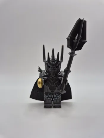 Figurine type lego Sauron avec l'anneau seigneur des anneaux / hobbit