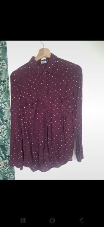 Chemise violette à pois blanc Pimkie