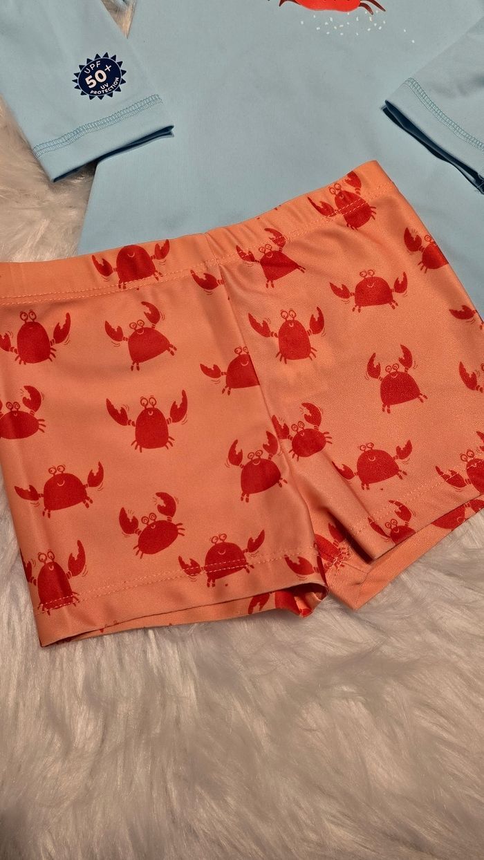 Neufs (non portés)💙😍🤩  superbe ensemble maillot uv et short de bain 3 ans garçon 💙😍🤩 - photo numéro 2