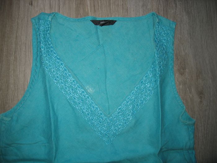 CHEMISIER SM TURQUOISE "H&M" - TAILLE 38 - n°02 - photo numéro 3