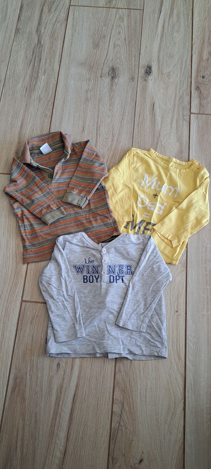 Lot polo tee-shirt petit bateau
