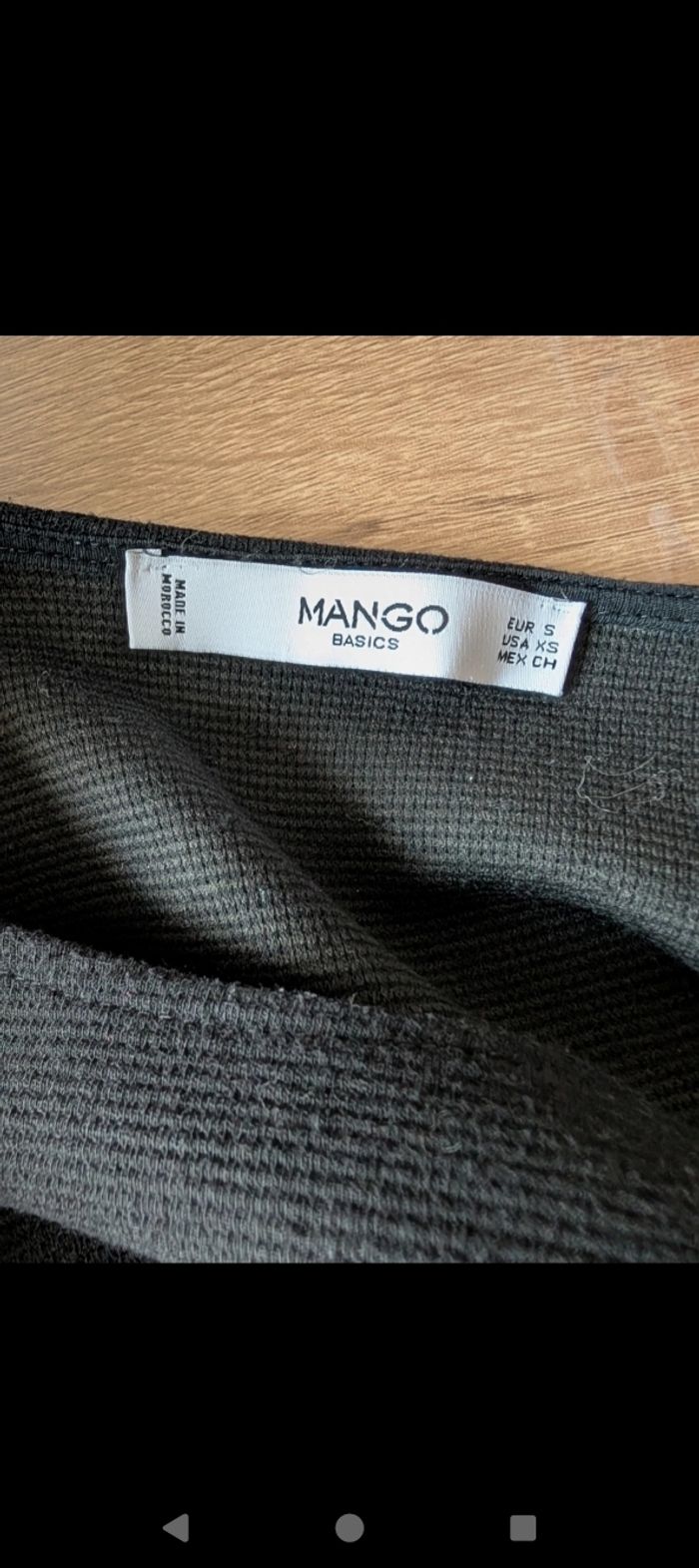 Superbe tunique/robe pull noire mango basics manches ballons élégante taille 36 - photo numéro 5