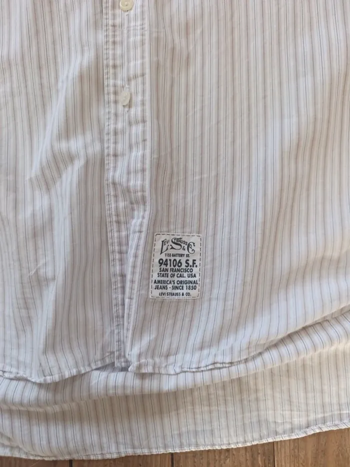 Chemise a rayures manches courtes Levi's Strauss & co taille M - photo numéro 4