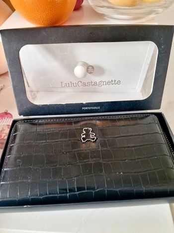 Grande porte feuille noir lulu castagnette