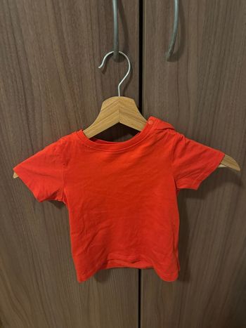 Top manches courtes rouge enfant 