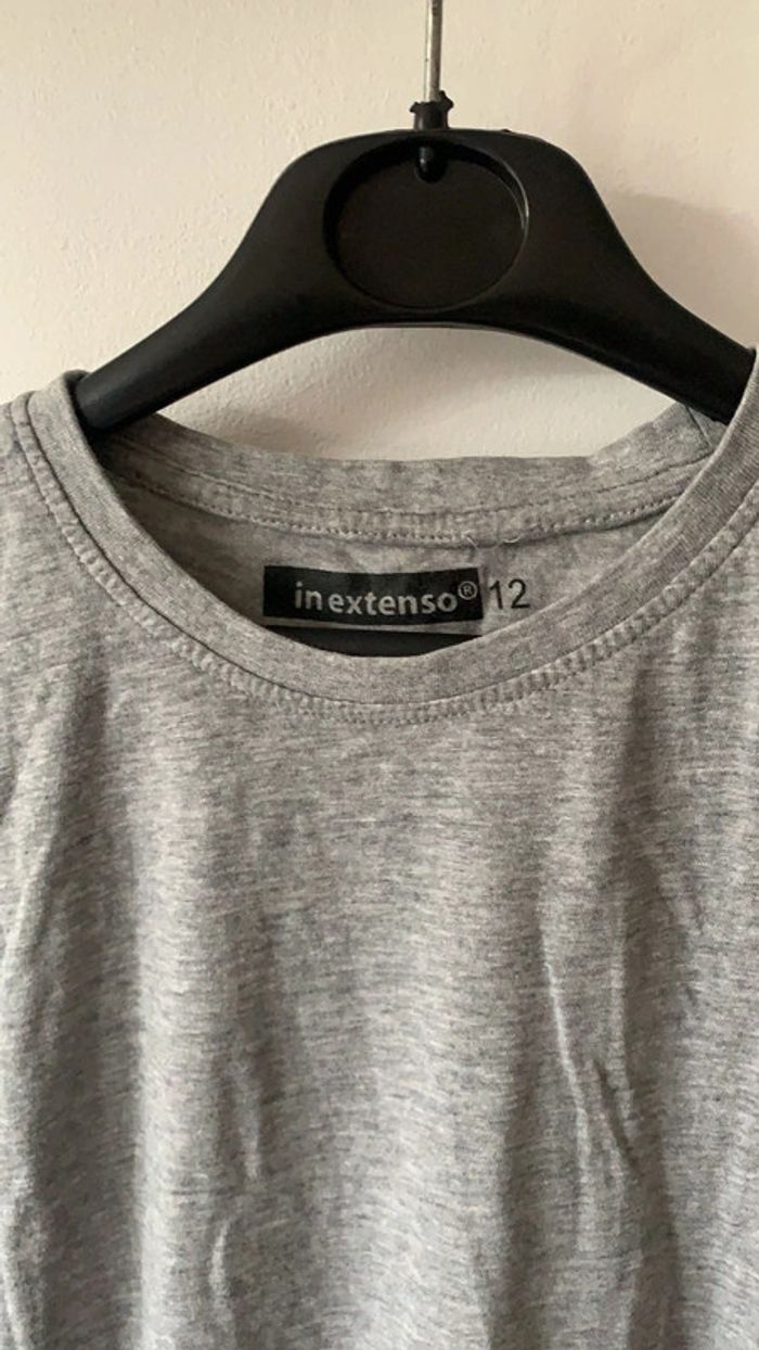 Tee Shirt gris In Extenso 12 ans - photo numéro 2
