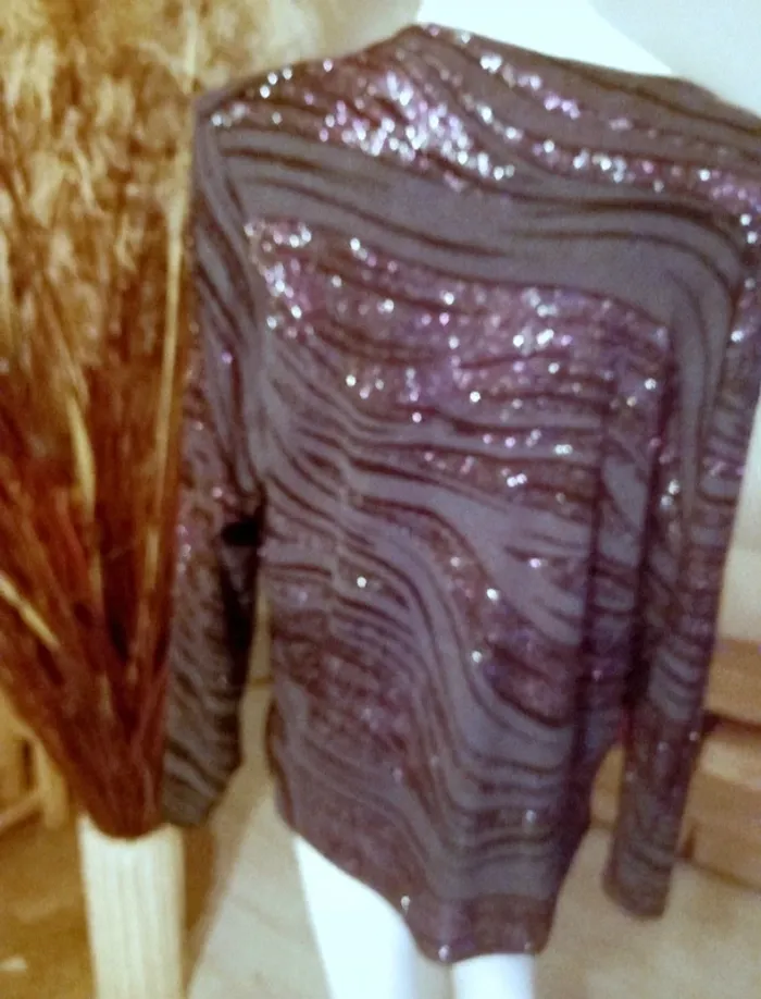 Pull fin effet pailleté taille L - photo numéro 4
