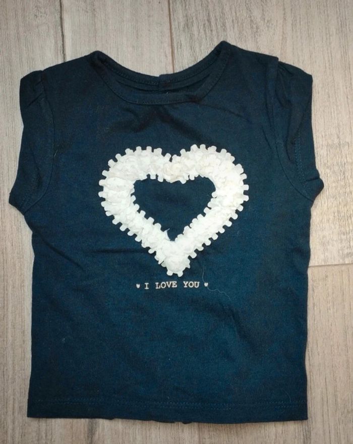 T-shirt cœur Kiabi 12 mois