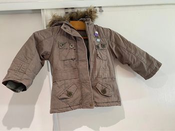 Manteau kaki,  hiver IKKS, trois ans très chaud, doublé Polaire