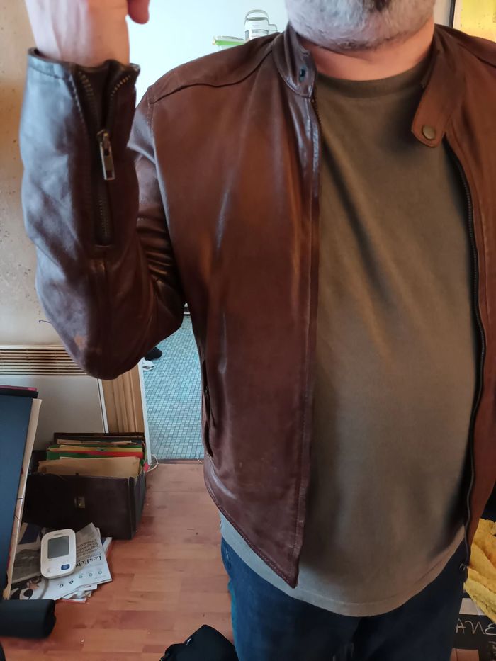 Veste en cuir agneau