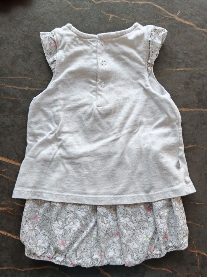 Lot de 2 barboteuses courtes Obaïbi 9 mois - photo numéro 3