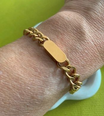 Bracelet Mixte Style Gourmette Doré Vintage et Tendance