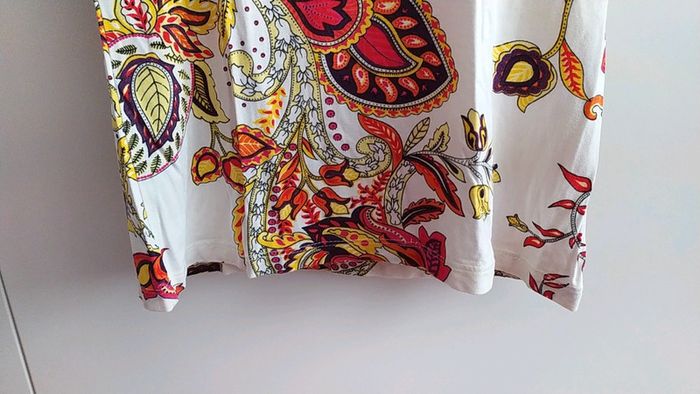 Top décolleté été M fleurs provençale - photo numéro 3