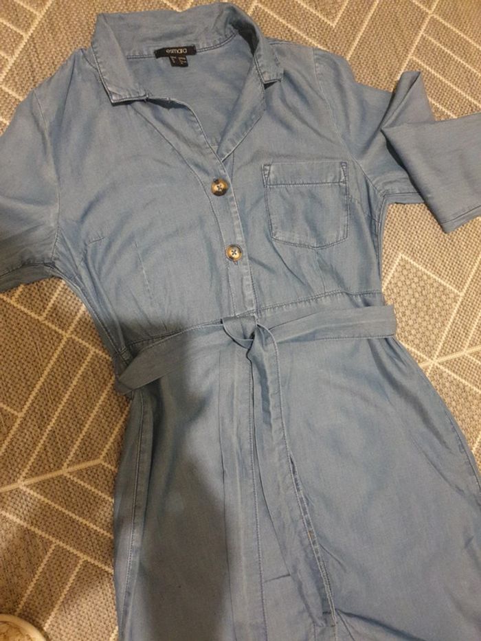 Robe souple couleur jean bleue clair - photo numéro 2