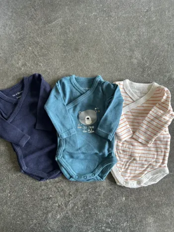 Lot de 3 bodys manches longues 0 mois