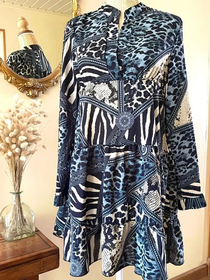 Robe à Motifs Géométriques léopard - Lillie Rose - Taille M/L ** neuf - photo numéro 2