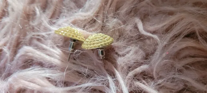 Boucles d'oreilles strass crèmes - photo numéro 2