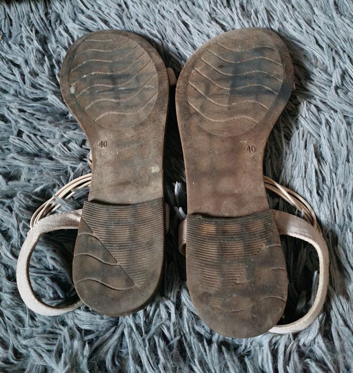 Sandales beige avec strass 40 - photo numéro 6