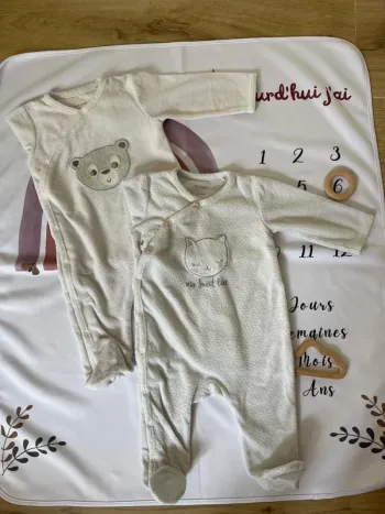Lot de pyjamas bébé fille Pat et Ripaton – Taille 6 mois