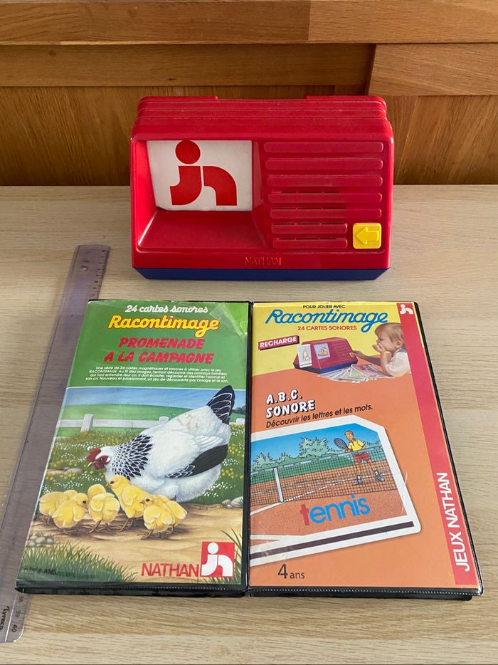 Jeu Nathan 1989 raconte image promenade campagne alphabet imagier sonore