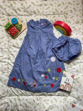 robe sans manches bleu violet avec culotte assortie 23 mois du pareil au même