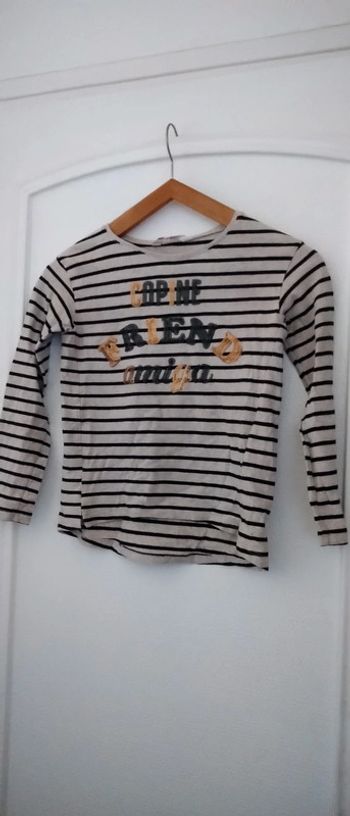 Tee-shirt à rayures à sequins filles noir 7 ans h&m