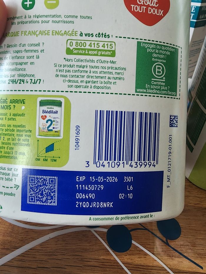 Lait 1er age - photo numéro 2